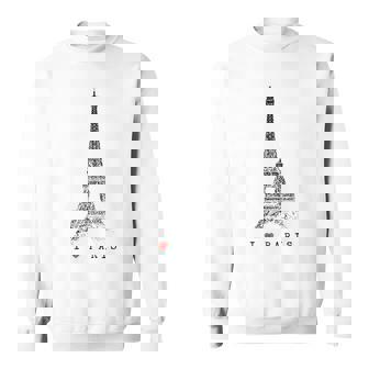 パリ エッフェル塔 ビンテージ スカイライン ラブ フランス ツアー エッフェル I Love Paris スウェットシャツ - Kawaiitshirt