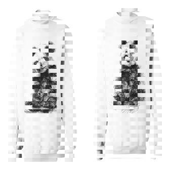 パンダ アニマルプリント グラフィック デッサン アート 絵画 パンダ スウェットシャツ - Kawaiitshirt