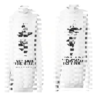 パンダ ヨガポーズ 水墨画 おもしろ 運動 和風 動物 スウェットシャツ - Kawaiitshirt