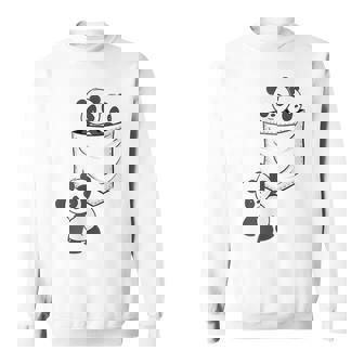 パンダ愛好家のためのポケットの中のかわいいカワイイベイビーパンダ スウェットシャツ - Kawaiitshirt