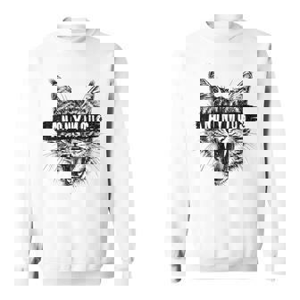 ヒップホップ Y2k Hip Hop Cat ヴィンテージ レトロ エッジの効いたバックプリント ストリートウェア 猫 スウェットシャツ - Kawaiitshirt