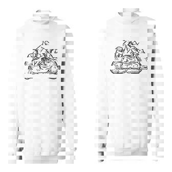 ヒップホップ Y2k Hip Hop ヴィンテージ レトロ エッジの効いたバックプリント ストリートウェア イルミナティ スウェットシャツ - Kawaiitshirt