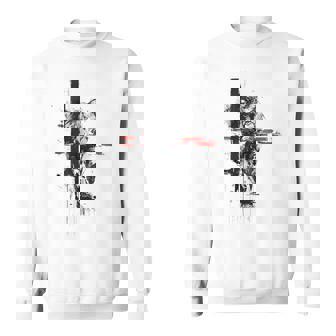 ヒョウ 動物 抽象 グラフィック 描画 絵画 ヒョウ スウェットシャツ - Kawaiitshirt