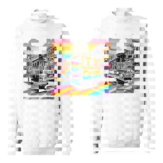 ビンテージ サンフランシスコ ケーブルカーf カストロ カリフォルニア Lgbtq 長袖tシャツ スウェットシャツ - Kawaiitshirt