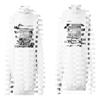ビンテージ羊の描画 スウェットシャツ - Kawaiitshirt