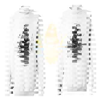 ビーバー 恋人 動物 アート イラスト グラフィック ビーバー スウェットシャツ - Kawaiitshirt