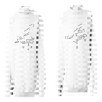 ピアニスト デザイン ワンライン グランドピアノ スウェットシャツ - Kawaiitshirt