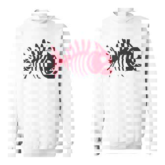 ピラニアスケルトン。魚の頭蓋骨と骨の様式化されたデザイン。 スウェットシャツ - Kawaiitshirt