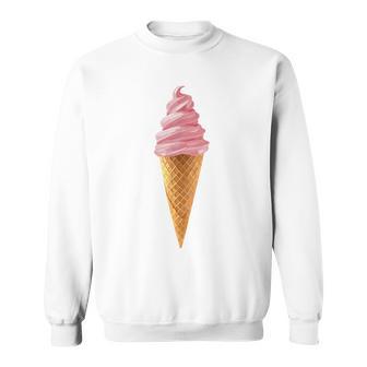 ピンク ソフトサーブ ストロベリー アイスクリーム コーン スウェットシャツ - Kawaiitshirt