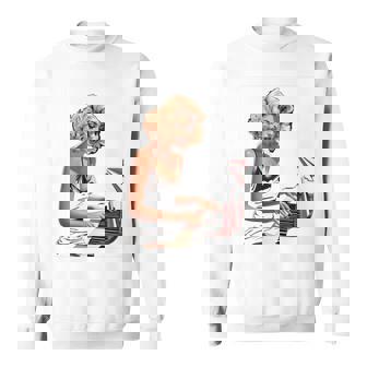 ピンナップガール ピアノ ピアニスト ヴィンテージ 長袖tシャツ スウェットシャツ - Kawaiitshirt