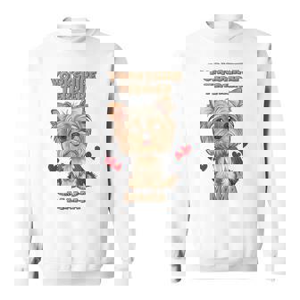 ファニーヨークシャーテリアtシャツ スウェットシャツ - Kawaiitshirt