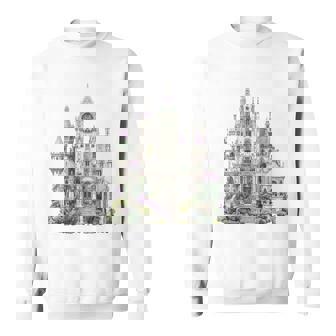 ファンタジーゴシックヴィクトリア朝の城 長袖tシャツ スウェットシャツ - Kawaiitshirt