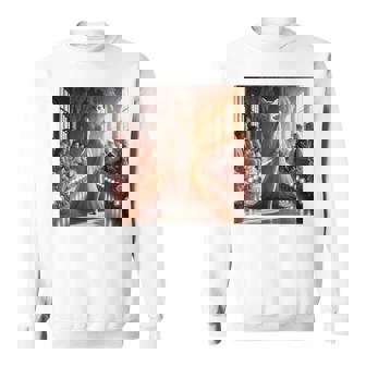 ファンタジー表彰台 美しい猫 長袖tシャツ スウェットシャツ - Kawaiitshirt