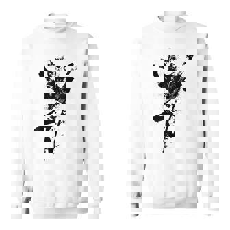 フライングvギターで遊ぶ猫 スウェットシャツ - Kawaiitshirt