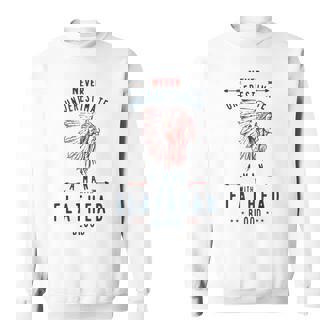 フラットヘッド ネイティブアメリカン インディアンマン Never Underestimate スウェットシャツ - Kawaiitshirt