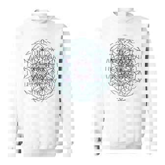 フラワーオブライフ メタトロンキューブ1シンボルtシャツ スウェットシャツ - Kawaiitshirt