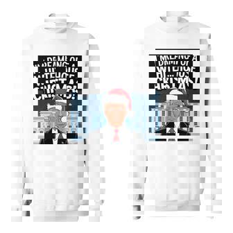 ホワイトハウスのクリスマス・トランプ・ファニー・ホリデーを夢見ている 長袖tシャツ スウェットシャツ - Kawaiitshirt