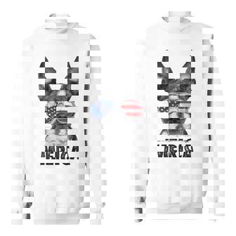 ボストン・テリア 7月4日 メリカ メンズ レディース アメリカ国旗 スウェットシャツ - Kawaiitshirt