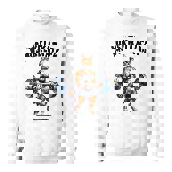 ボディービルダーのためのベアバーベルデザイン ボディービル スウェットシャツ - Kawaiitshirt