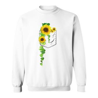 ポケットに入ったかわいいひまわり クリスマスギフト スウェットシャツ - Kawaiitshirt