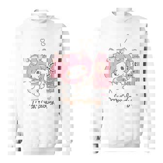 マイメロディ でんわ ライトカラー スウェットシャツ - Kawaiitshirt