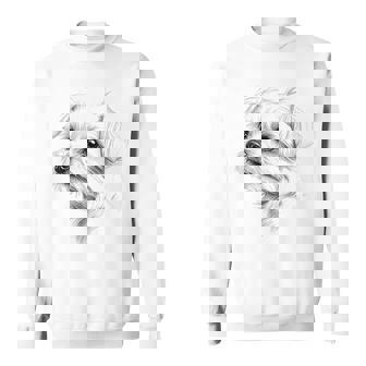 マルチーズ 犬 グラフィック ペット アートワーク マルチーズ スウェットシャツ - Kawaiitshirt