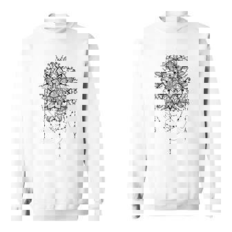 マンダラフラワー神聖幾何学フラクタルアート良い雰囲気 スウェットシャツ - Kawaiitshirt