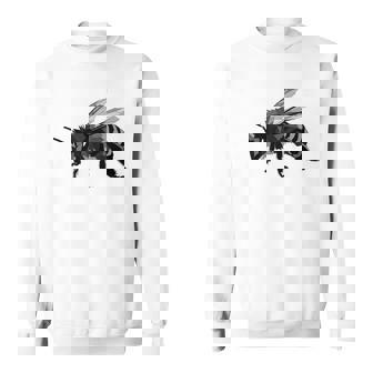 ミツバチ ステンシル セイブ 蜂 ハニー昆虫 スウェットシャツ - Kawaiitshirt