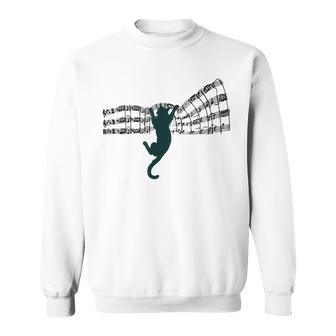 ミュージカル 楽譜上の猫 楽譜 スウェットシャツ - Kawaiitshirt
