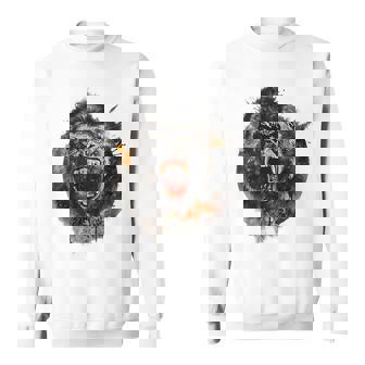 モンキー ゴリラ シルバーバック アニマル スプラッシュ グラフィティ アート スウェットシャツ - Kawaiitshirt