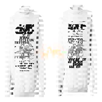 ヤギの恋人たちのためのヤギシャツ 農場アパレル ミームパンファニーヤギ 長袖tシャツ スウェットシャツ - Kawaiitshirt