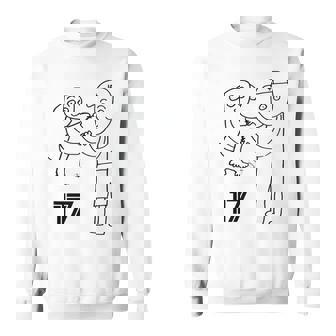 ユニフォーム風 応援 野球 Decoy Dekopin デコピン かわいい犬 Kooikerhondje スウェットシャツ - Kawaiitshirt