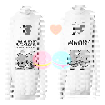 ユーモアマカロン フランスのデザートペストリー マカロンが大好き スウェットシャツ - Kawaiitshirt
