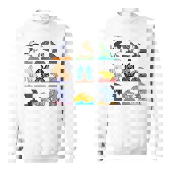 ヨガ動物のポジション 長袖tシャツ スウェットシャツ - Kawaiitshirt