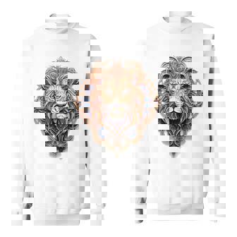 ライオン 動物 彫刻 動物園 抽象芸術 絵画 ライオン スウェットシャツ - Kawaiitshirt