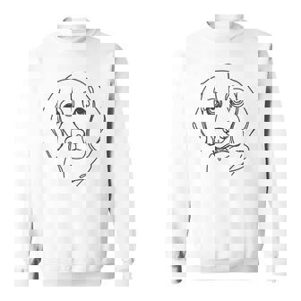 ラインアートお父さんママ犬-ビーグル スウェットシャツ - Kawaiitshirt