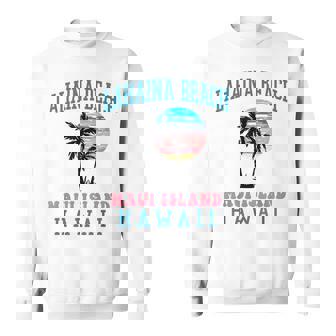 ラハイナ ビーチ マウイ ハワイ ビーチ ヤシの木 夏 ハワイアン スウェットシャツ - Kawaiitshirt