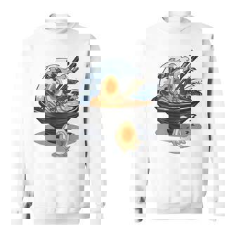 ラーメン 海 波 寝ぼける たまご スウェットシャツ - Kawaiitshirt