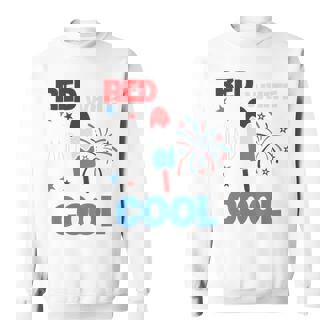 レッド ホワイト クールなアメリカ国旗 アイスキャンディー 面白い 7月4日 長袖tシャツ スウェットシャツ - Kawaiitshirt
