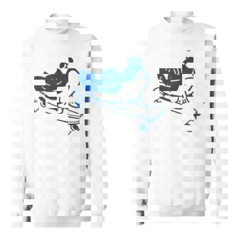 ロングボードライダーのためのミニマルアート。ボード上のマッドスキッパー。 スウェットシャツ - Kawaiitshirt