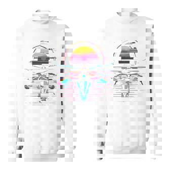 ローイング レトロウェーブ スカーリング 長袖tシャツ スウェットシャツ - Kawaiitshirt