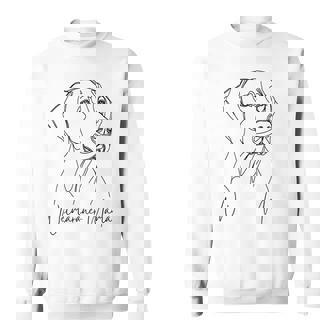 ワイマラナー ママ ワイマラナー ママ かわいい ラインアート 犬 アーティスティック スウェットシャツ - Kawaiitshirt