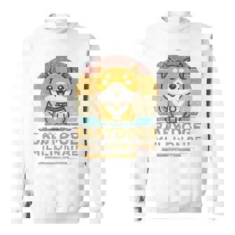 ヴィンテージ 面白い Baby Doge Millionaire Miner Baby Doge 長袖tシャツ スウェットシャツ - Kawaiitshirt