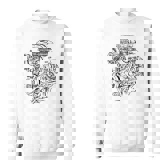 ヴィンテージエンジンブロック – メンズカー&メカニックガレージグラフィック スウェットシャツ - Kawaiitshirt