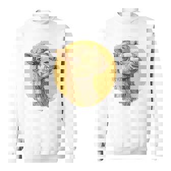 ヴィンテージラクダのイラスト 長袖tシャツ スウェットシャツ - Kawaiitshirt