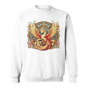 不死鳥 火の鳥 フェニックス イラスト バックプリント スウェットシャツ - Kawaiitshirt