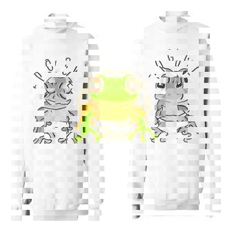 両生類の友達 恋人デザイン グリーンフロッグ スウェットシャツ - Kawaiitshirt