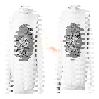 九尾の狐 安倍晴明 陰陽師 陰陽 太極図 漢詩 キツネ Back Print スウェットシャツ - Kawaiitshirt