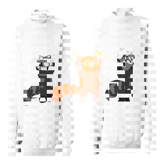 五十歩ひゃっほう レッサーパンダ ネタ ことわざ ことわざのもじり ジョーク ギャグ ダジャレ ツッコミ おもしろ 長袖tシャツ スウェットシャツ - Kawaiitshirt