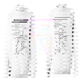 京都日本地下鉄鉄道おみやげ路線図 スウェットシャツ - Kawaiitshirt